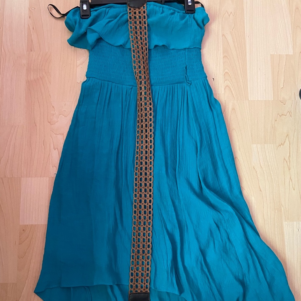 Strapless train dress